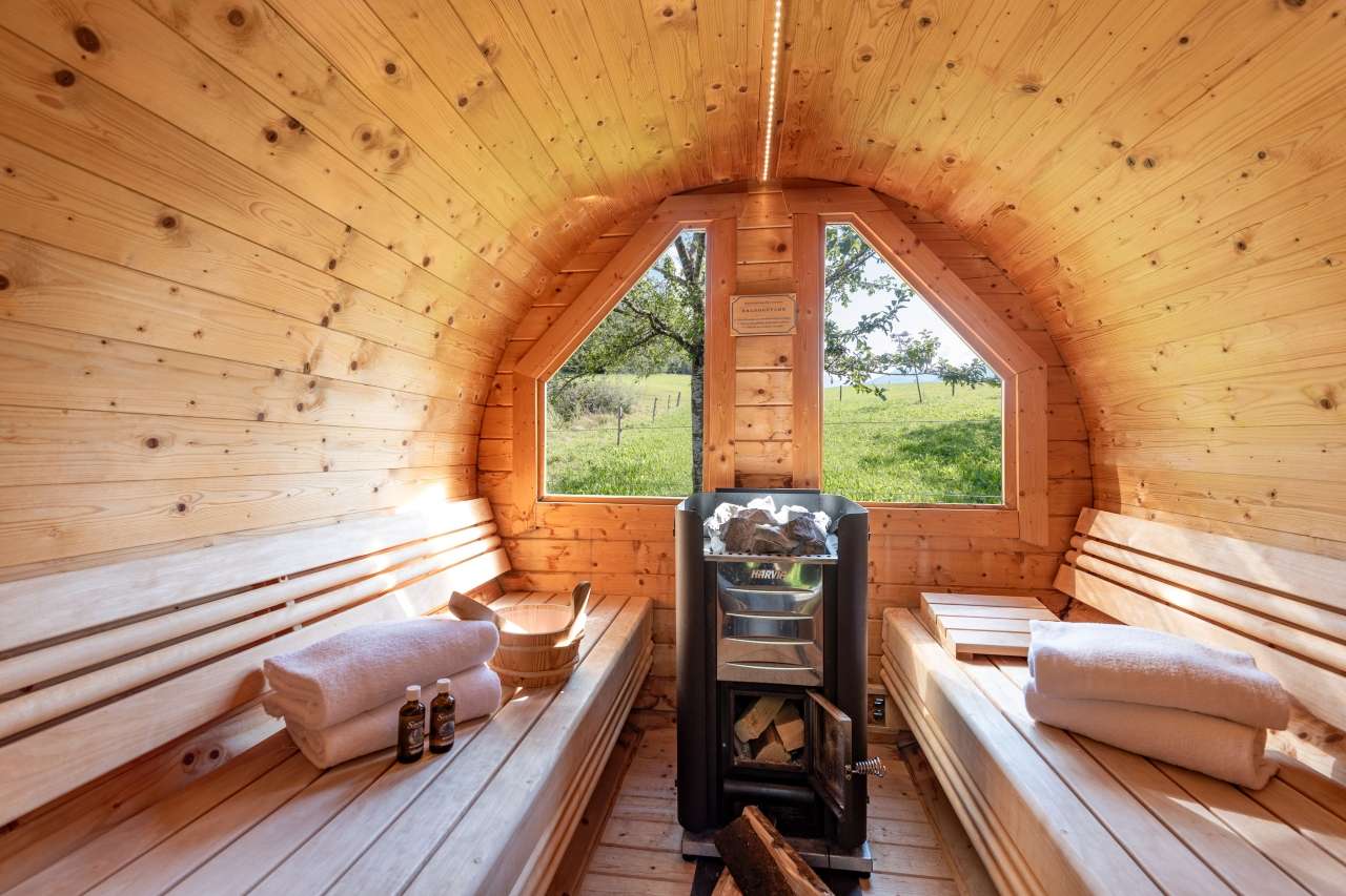 Die Fassauna am Seimehof von Innen