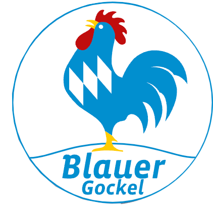 Logo Blauer Gockel - für Urlaub auf dem Bauernhof in Bayern